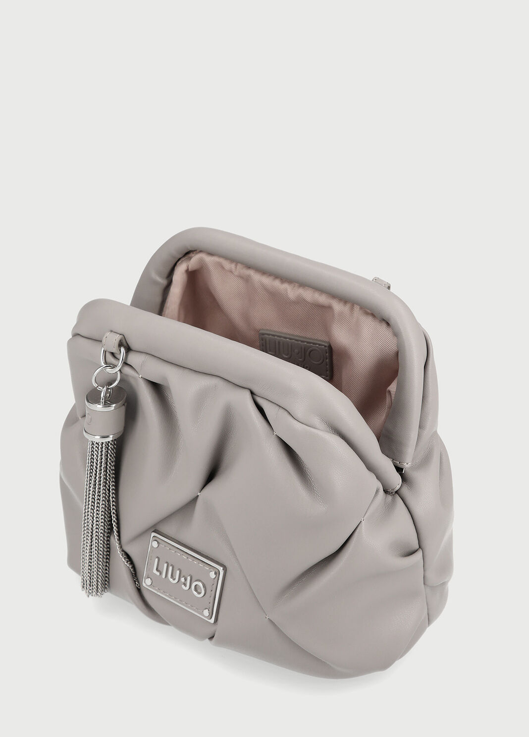 Clutch bag with logo Grey Liu Jo - large image number 3