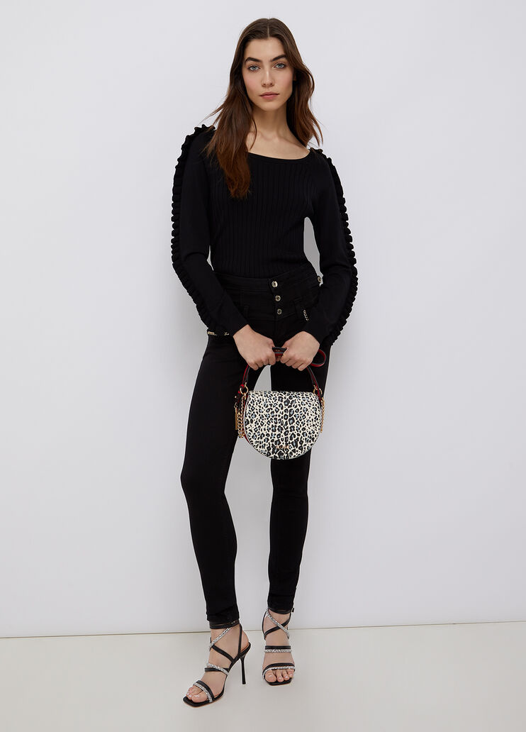 Jumper with ruching black Liu Jo - large image number 3