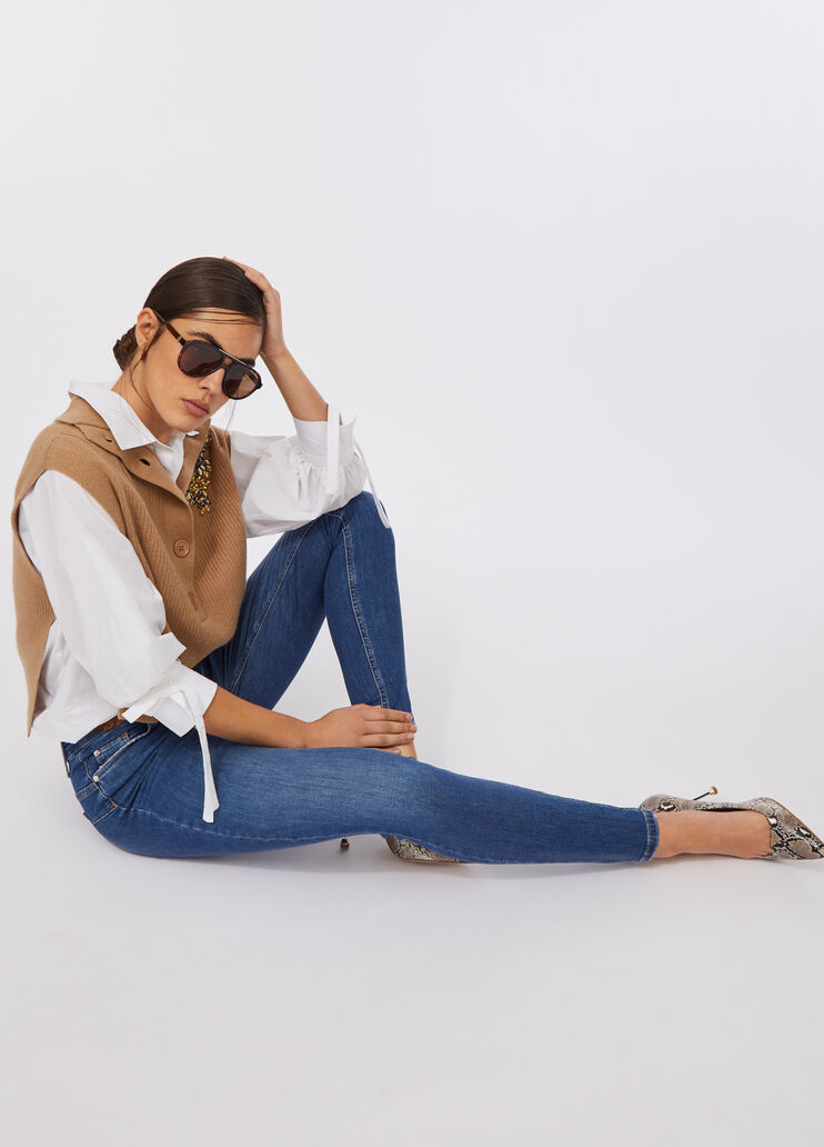 High-rise skinny jeans dark blue denim Liu Jo - large image number 4