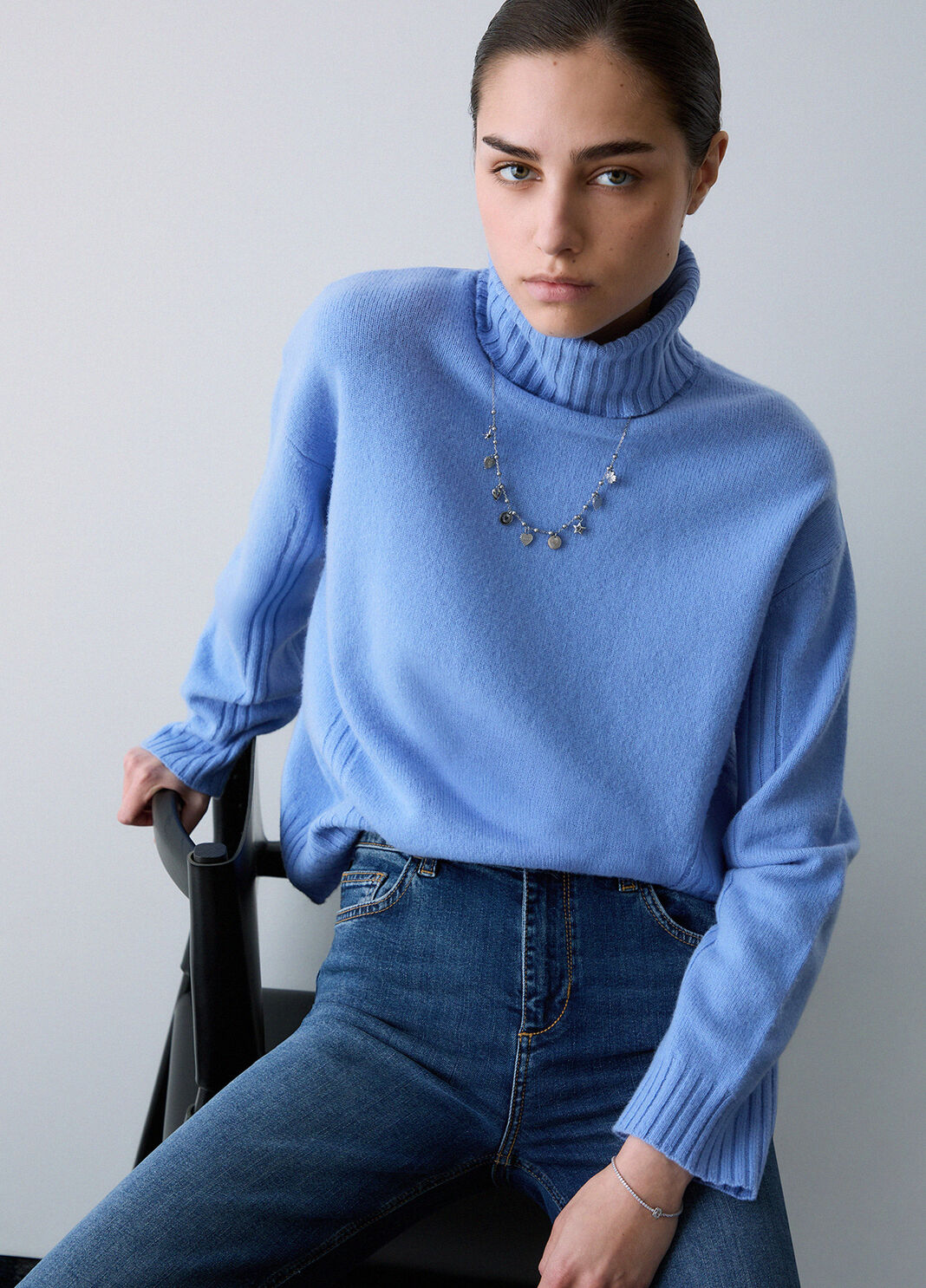 Wool Turtleneck light blue Liu Jo - large image number 3