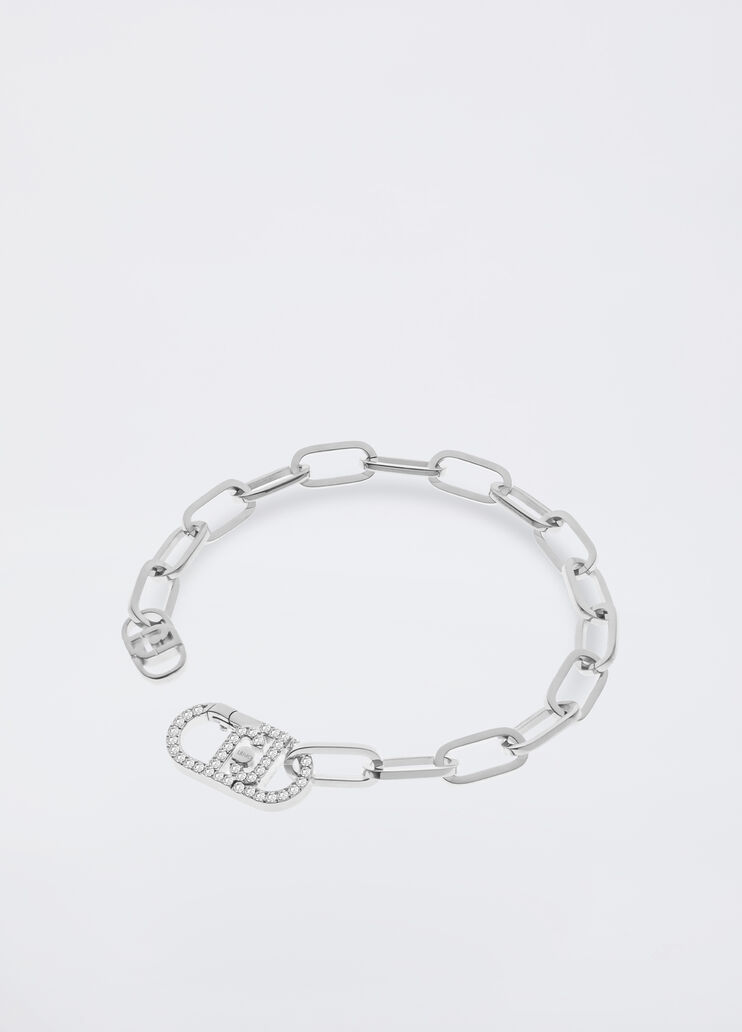 Monogram bracelet with diamantés silver Liu Jo - medium Monogram bracelet with diamantés silver Liu Jo - medium