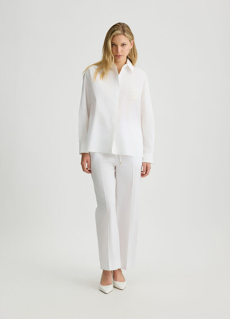 Organza and poplin shirt white Liu Jo - large image number 3 Organza and poplin shirt white Liu Jo - large image number 3
