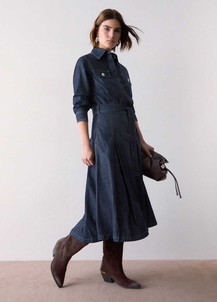 Long denim shirt dress Normal wash Liu Jo - medium