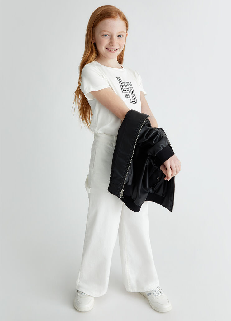 Cotton T-shirt with logo white Liu Jo - medium Cotton T-shirt with logo white Liu Jo - medium