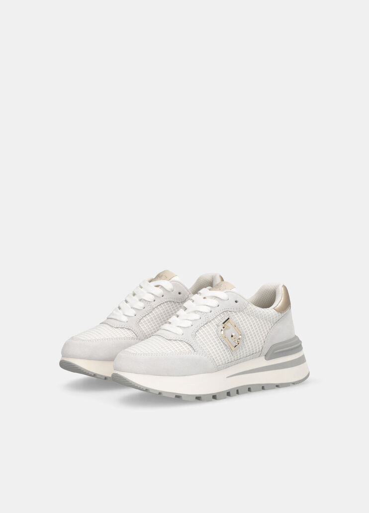 Suede and mesh sneakers white Liu Jo - large image number 2 Suede and mesh sneakers white Liu Jo - large image number 2