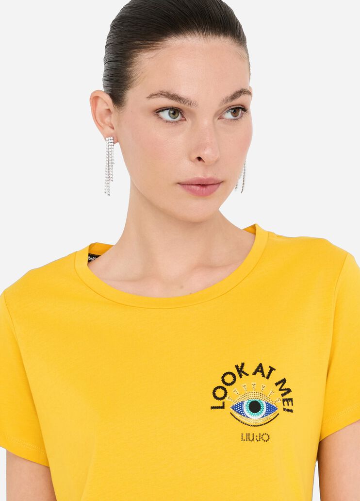 Cotton T-shirt yellow Liu Jo - medium