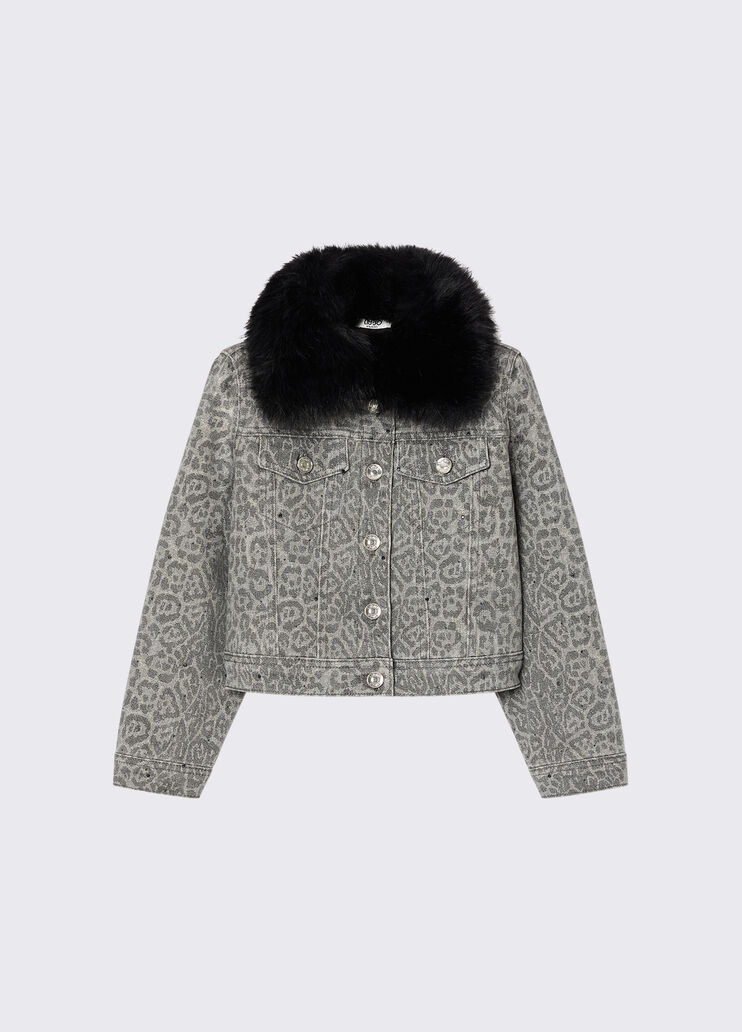 Animalier jacket with teddy collar animal print Liu Jo - medium