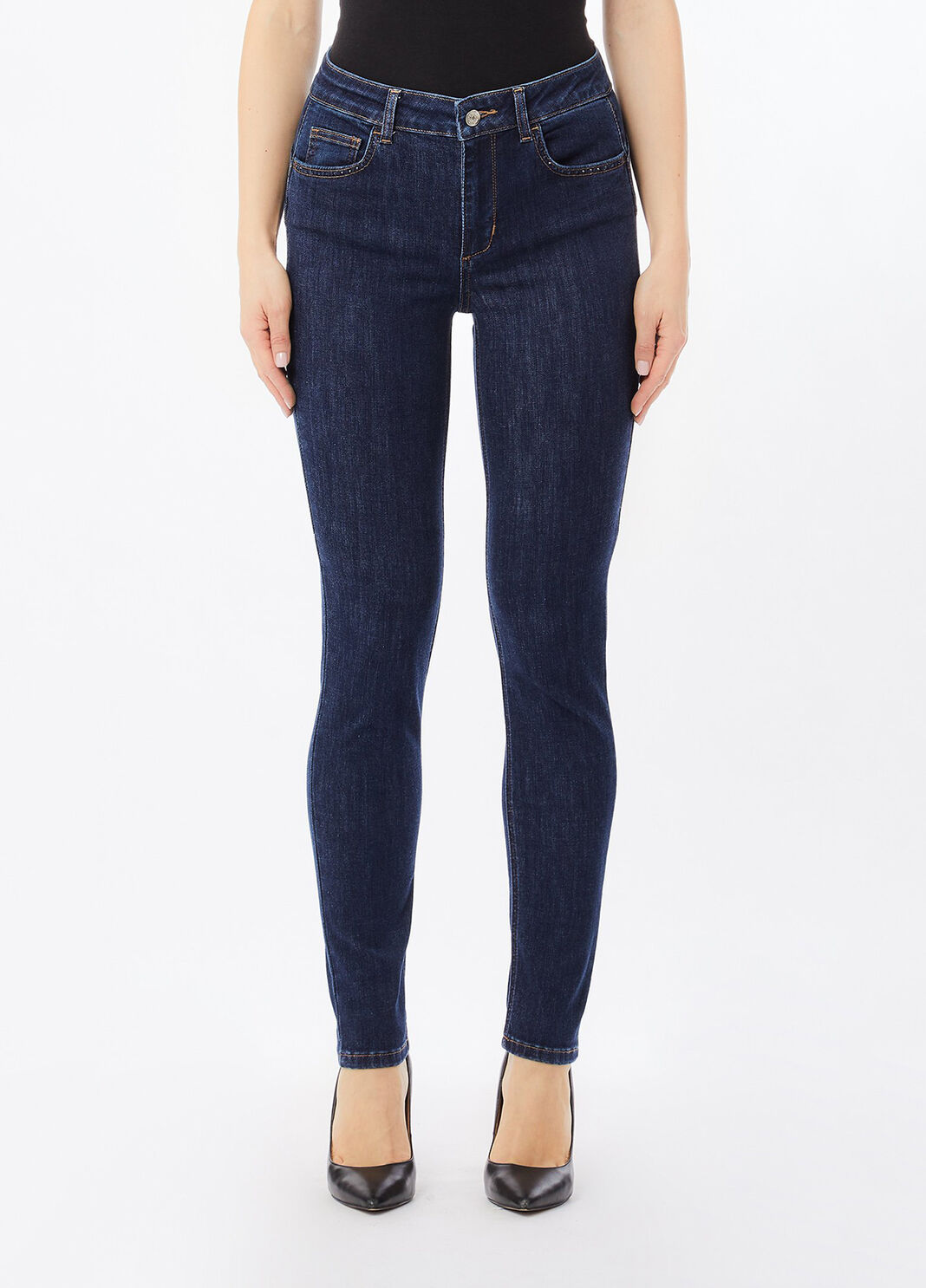 Skinny-Jeans mit hohem Bund Denimblau Liu Jo - large image number 0