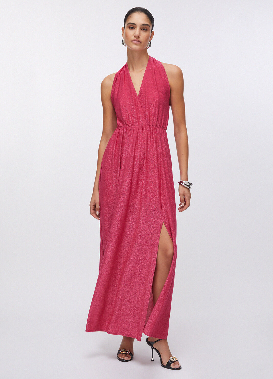 Langes Lurexkleid Rosa Liu Jo - large image number 5