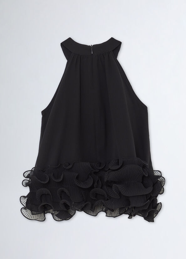 Top con rouches nero Liu Jo - large image number 1