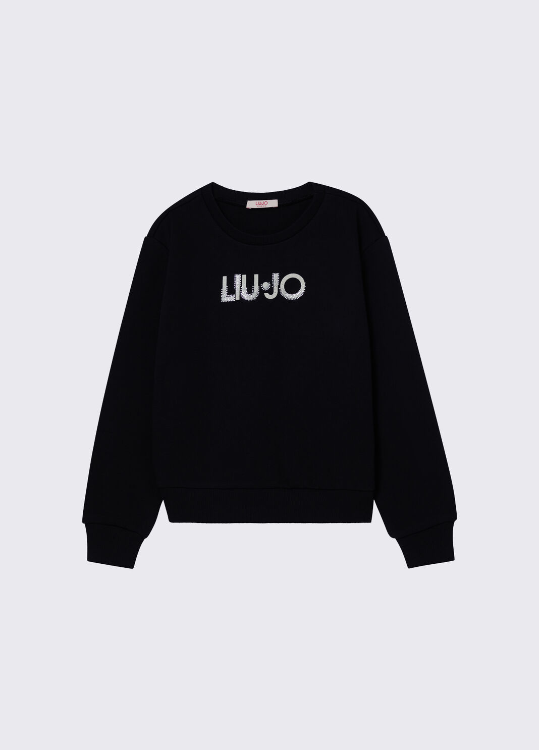 Sweatshirt mit Logo und Strass schwarz Liu Jo - large image number 0