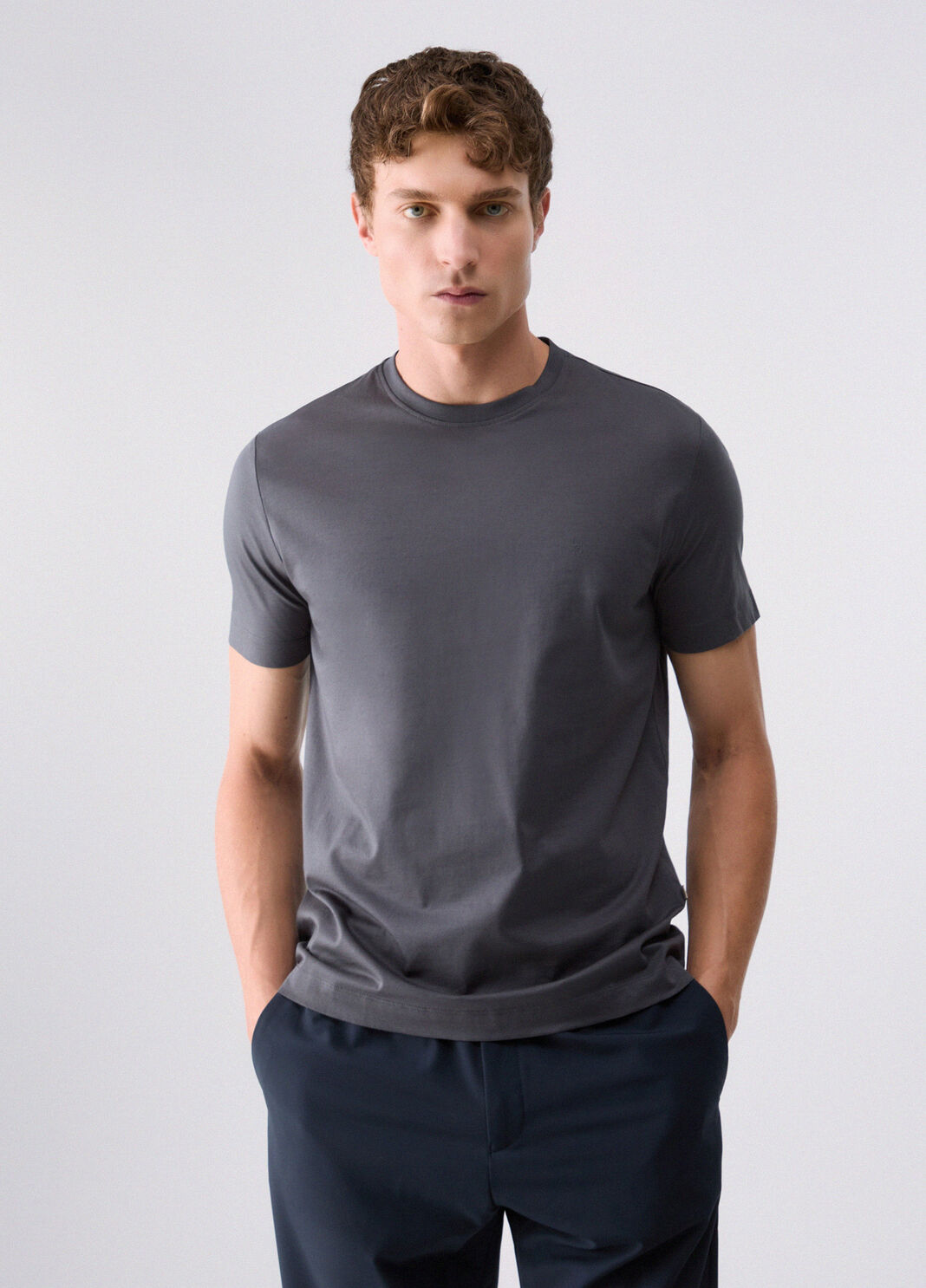 Embroidered Logo T-shirt dark grey Liu Jo - large image number 0