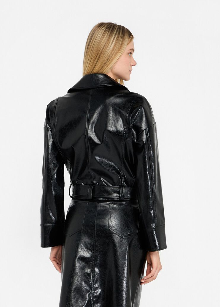 Glossy biker jacket black Liu Jo - large image number 1 Glossy biker jacket black Liu Jo - large image number 1