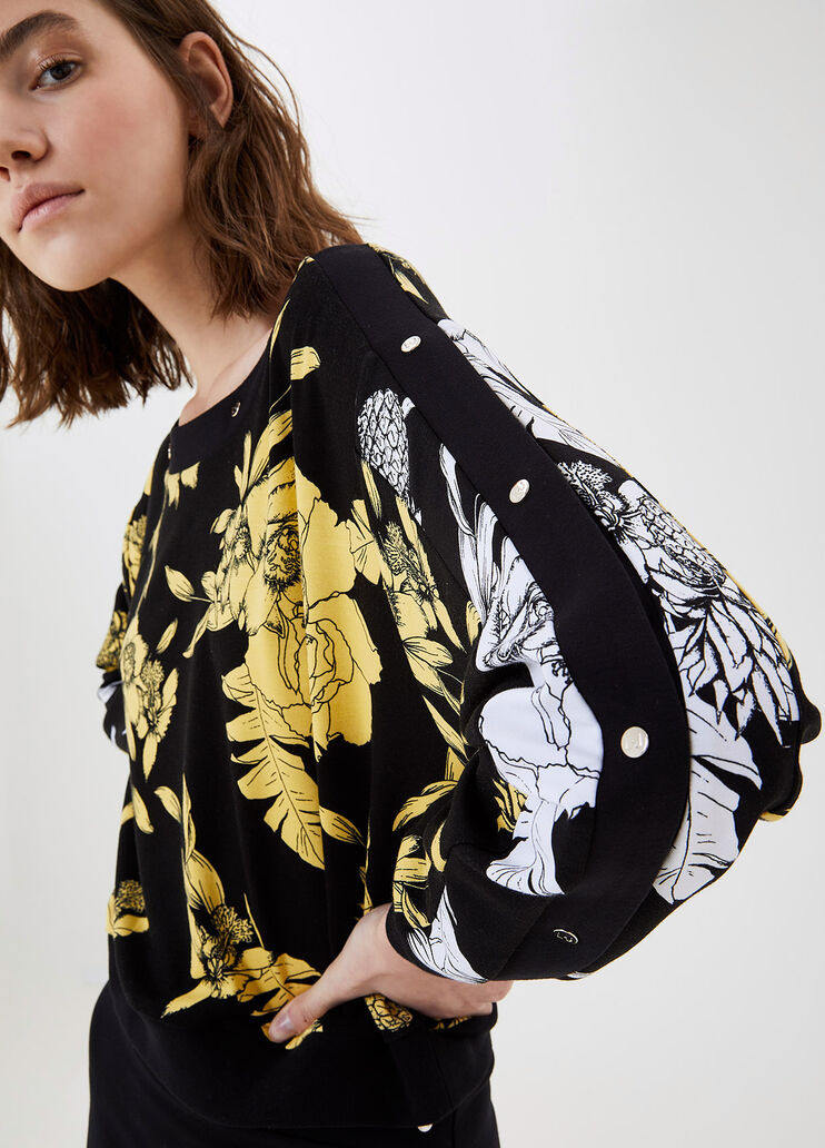 Sweatshirt with print Black/yellow Liu Jo - large image number 2