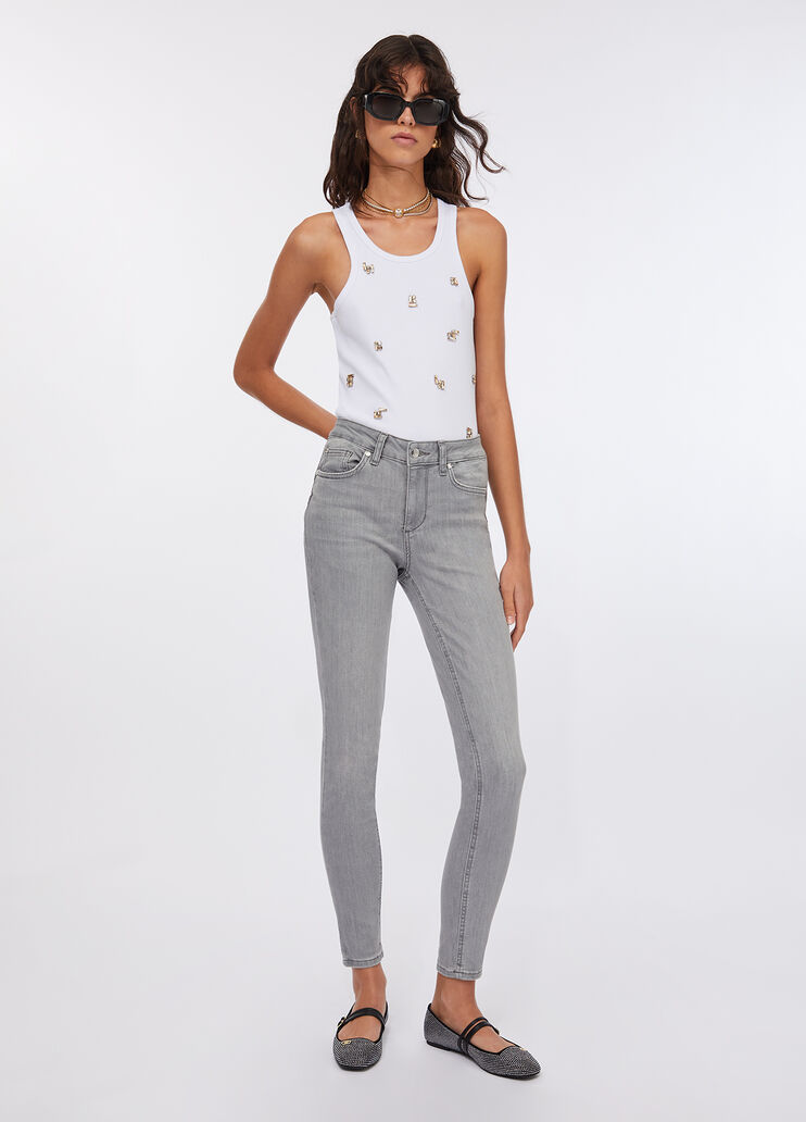 Jean skinny à taille haute denim gris Liu Jo - medium