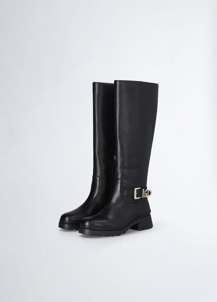 Hoher Lederstiefel schwarz Liu Jo - large image number 2 Hoher Lederstiefel schwarz Liu Jo - large image number 2