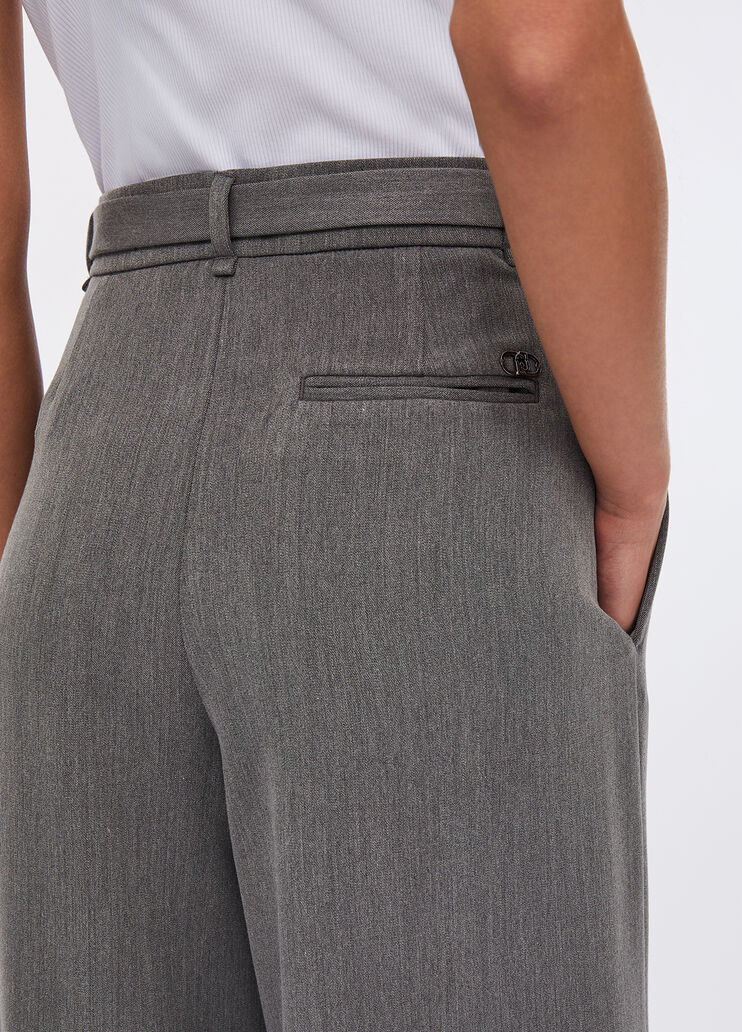 Palazzo trousers with belt grey Liu Jo - large image number 3 Palazzo trousers with belt grey Liu Jo - large image number 3