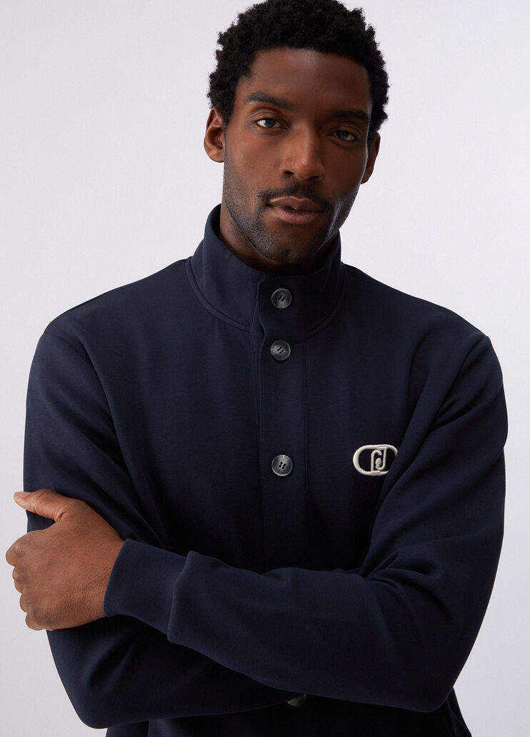Sweatshirt with logo dark blue Liu Jo - medium