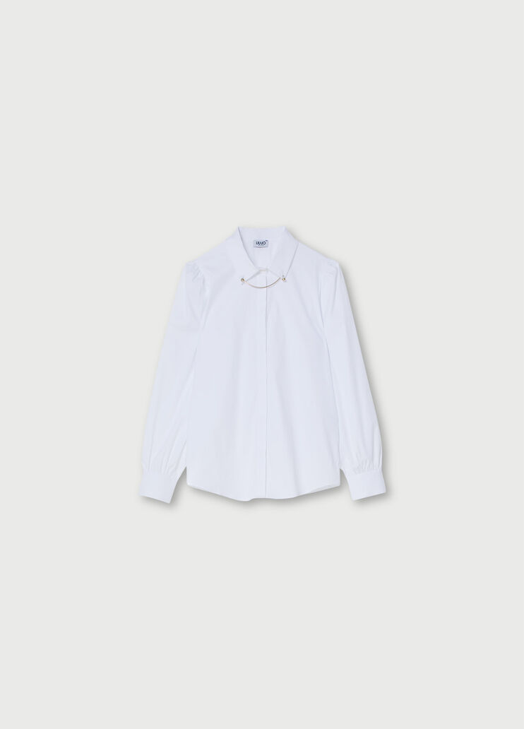 Shirt with metallic details White Liu Jo - large image number 4