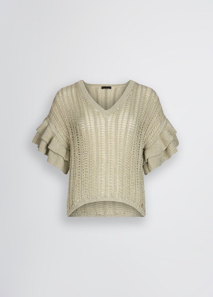 Light gold knit top gold-colour Liu Jo - large image number 6 Light gold knit top gold-colour Liu Jo - large image number 6