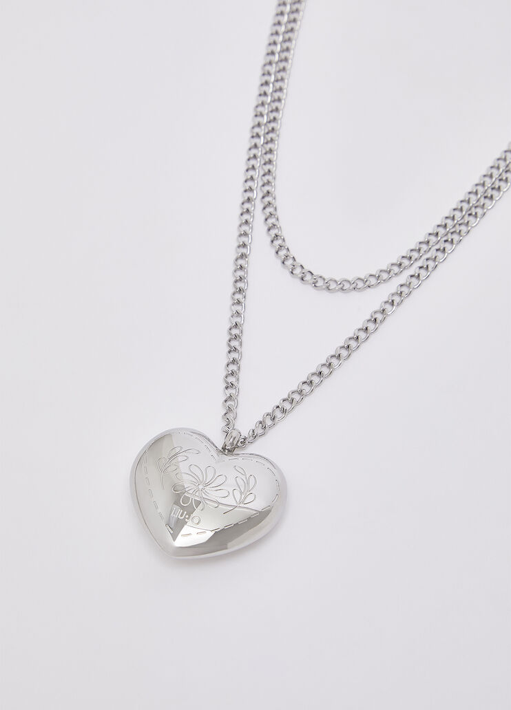 Necklace long with pattern a heart silver Liu Jo - medium