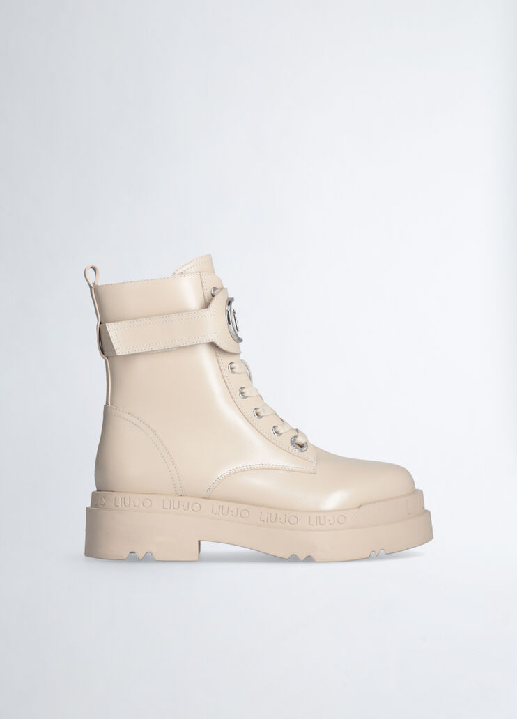 Plateau-Lederschnürstiefelette beige Liu Jo - medium Plateau-Lederschnürstiefelette beige Liu Jo - medium