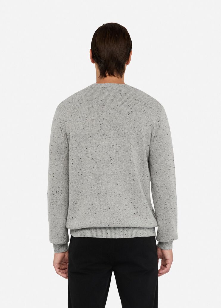 Cable knit wool sweater light grey Liu Jo - large image number 1