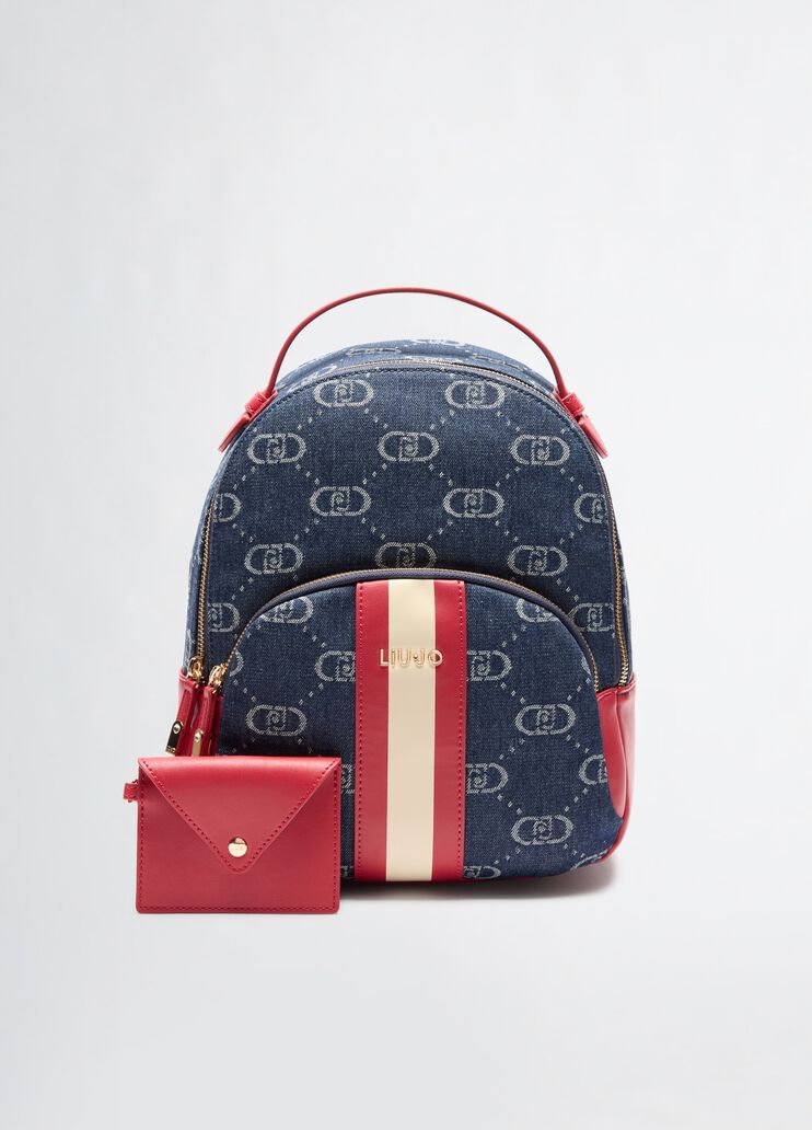 Jacquard backpack dark denim Liu Jo - medium Jacquard backpack dark denim Liu Jo - medium