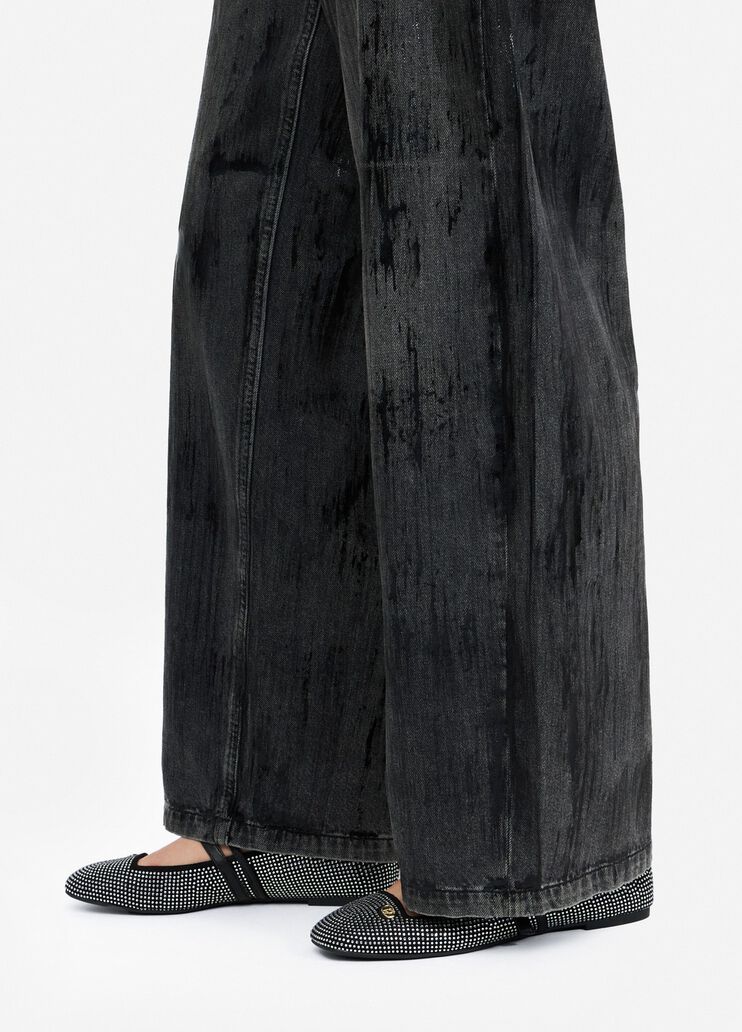 Flared jeans with coated detailing black denim Liu Jo - large image number 3