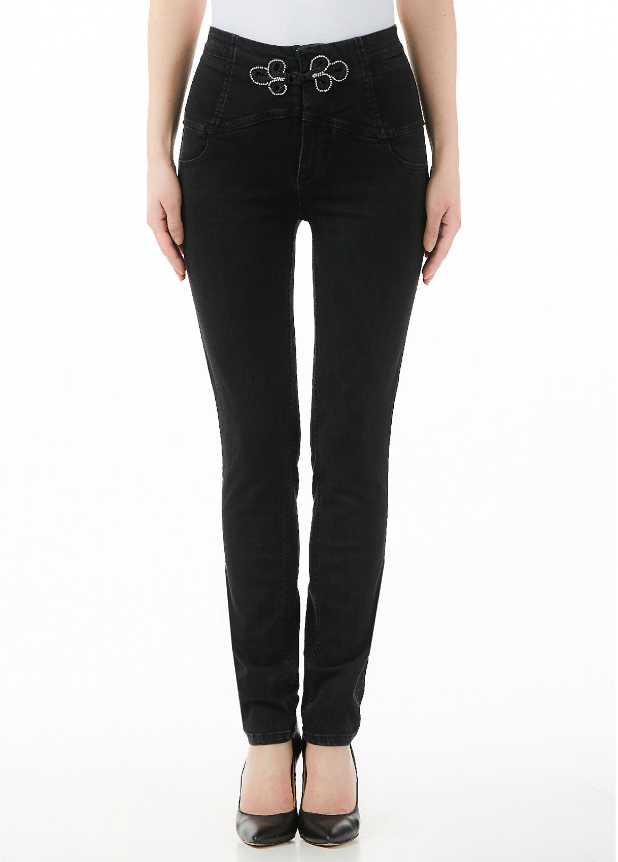skinny leg black jeans