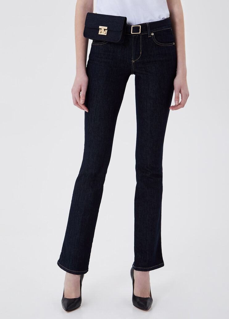 Jeans bootcut con marsupio Lavaggio normale Liu Jo - large image number 0 Jeans bootcut con marsupio Lavaggio normale Liu Jo - large image number 0