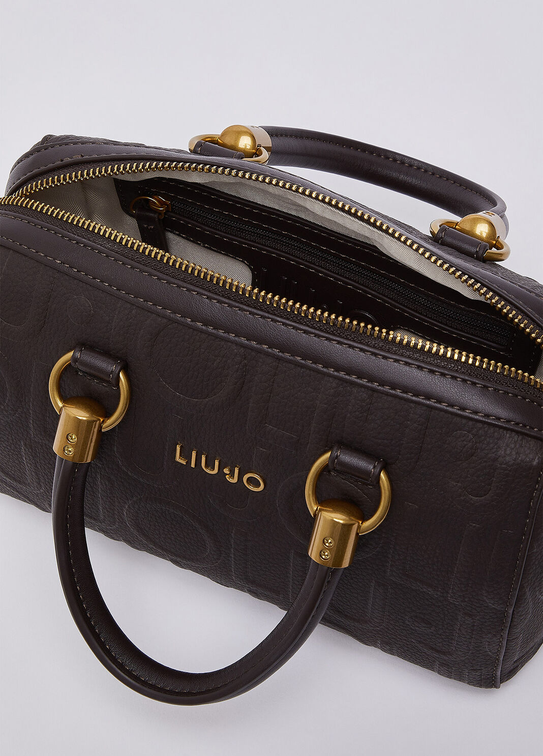 Small handbag with logo dark brown Liu Jo - large image number 6
