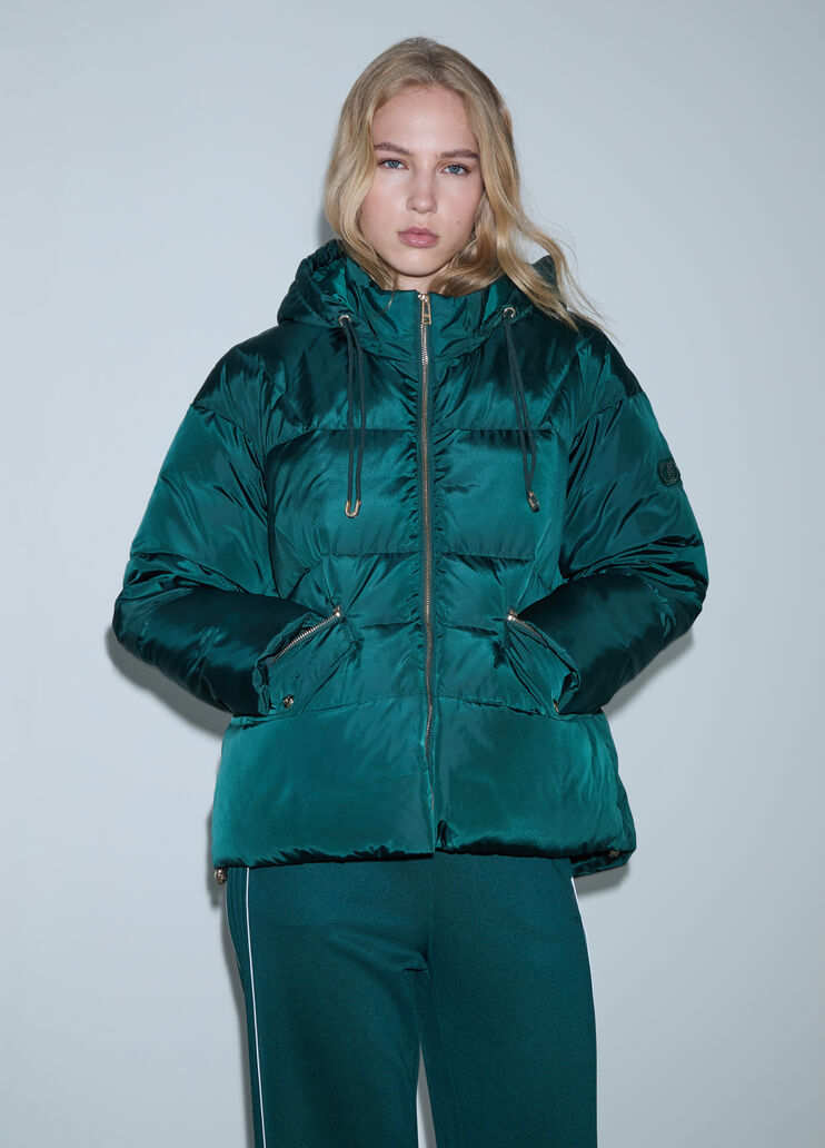 Short padded nylon jacket green Liu Jo - medium