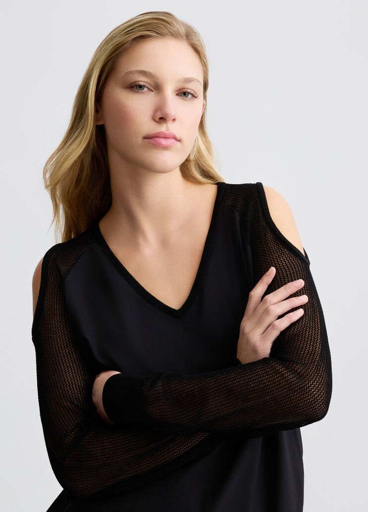 Black sweatshirt with cut-out black Liu Jo - large image number 2 Black sweatshirt with cut-out black Liu Jo - large image number 2