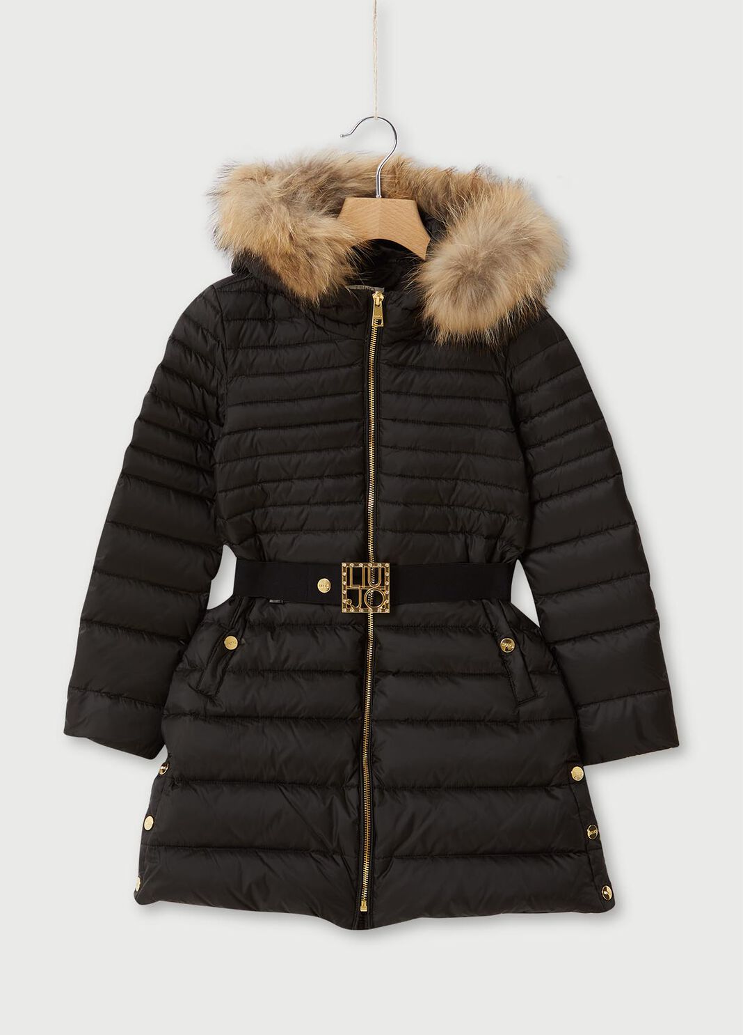 Plum&iacute;fero largo con capucha Negro Liu Jo - large image number 0