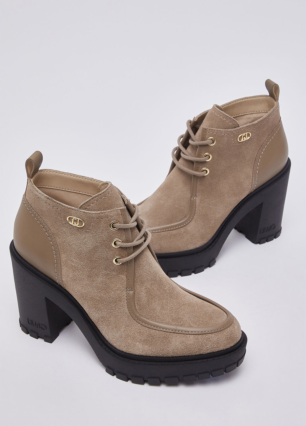 Bottines en daim &agrave; lacets havane Liu Jo - large image number 6