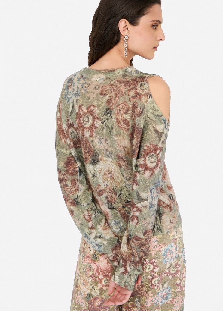 Alpaca and wool blend cardigan sanderson print Liu Jo - large image number 4 Alpaca and wool blend cardigan sanderson print Liu Jo - large image number 4