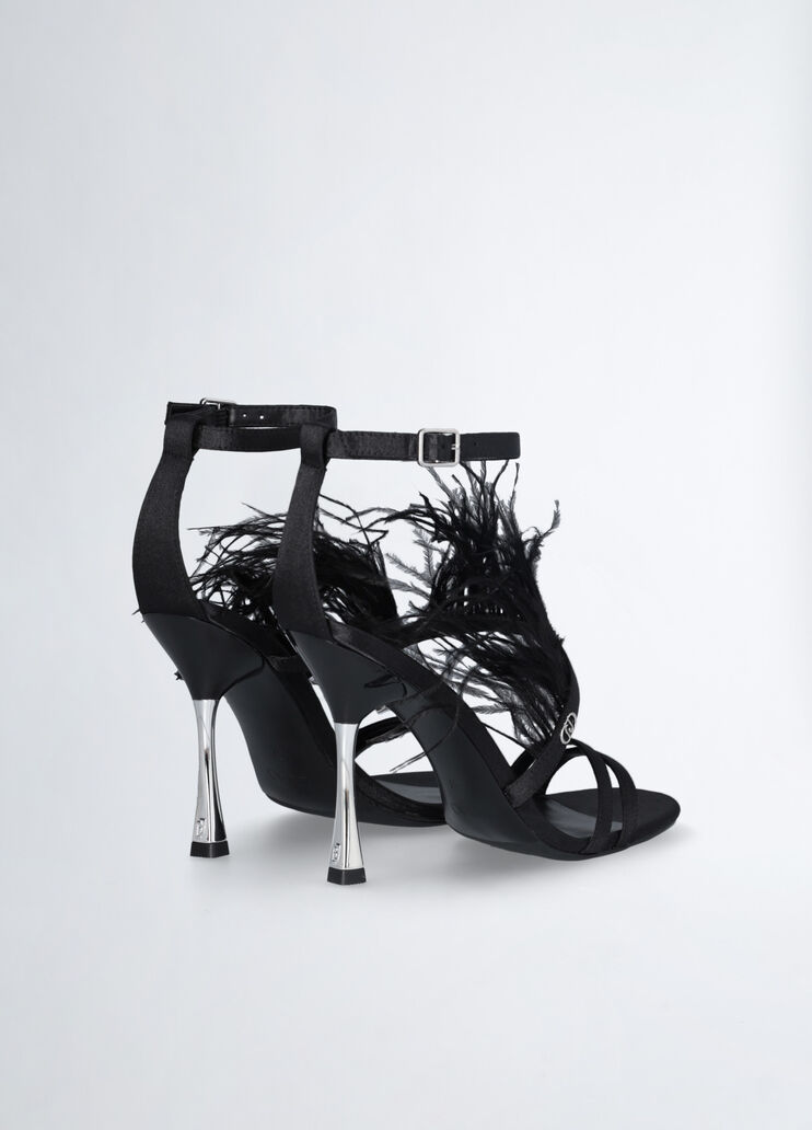 Elegant sandals with feathers black Liu Jo - large image number 3 Elegant sandals with feathers black Liu Jo - large image number 3