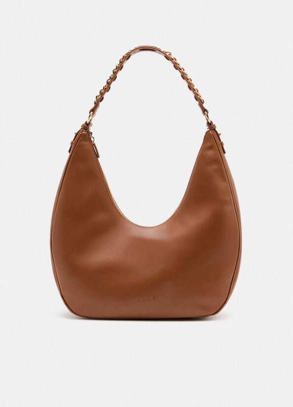 Sac hobo grand format avec chaîne pain d'épices Liu Jo - large image number 1
