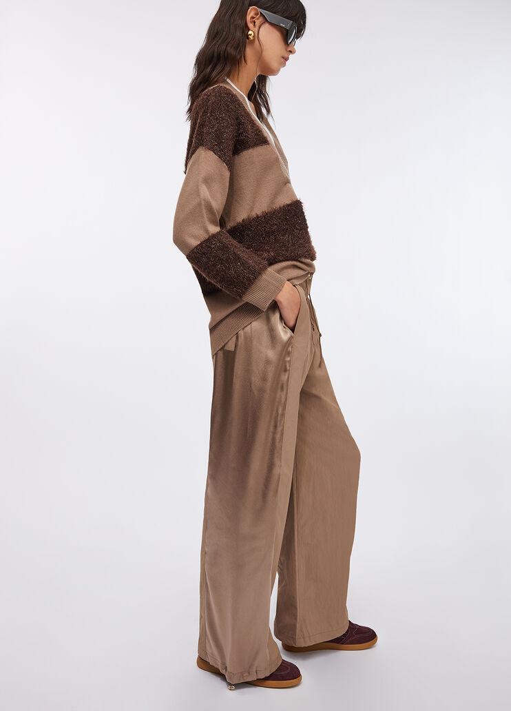 Jogginghose aus Nylon und Satin Milchschokolade Liu Jo - large image number 4