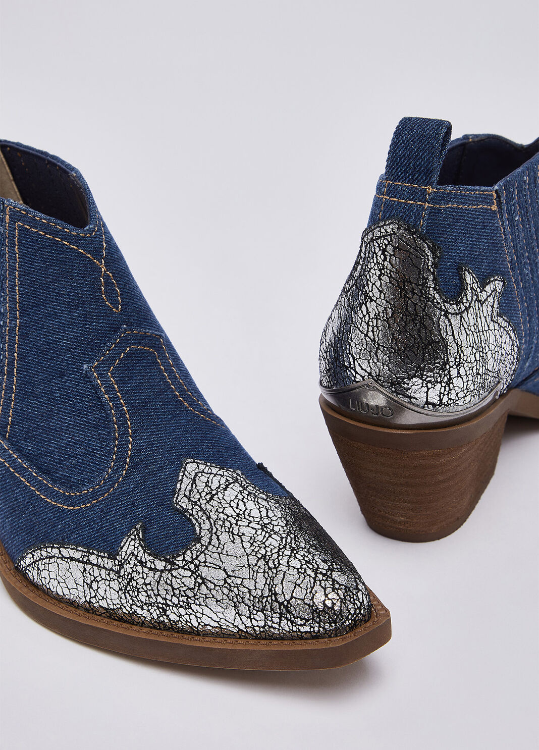 Denim cowboy boots denim/silver Liu Jo - large image number 6