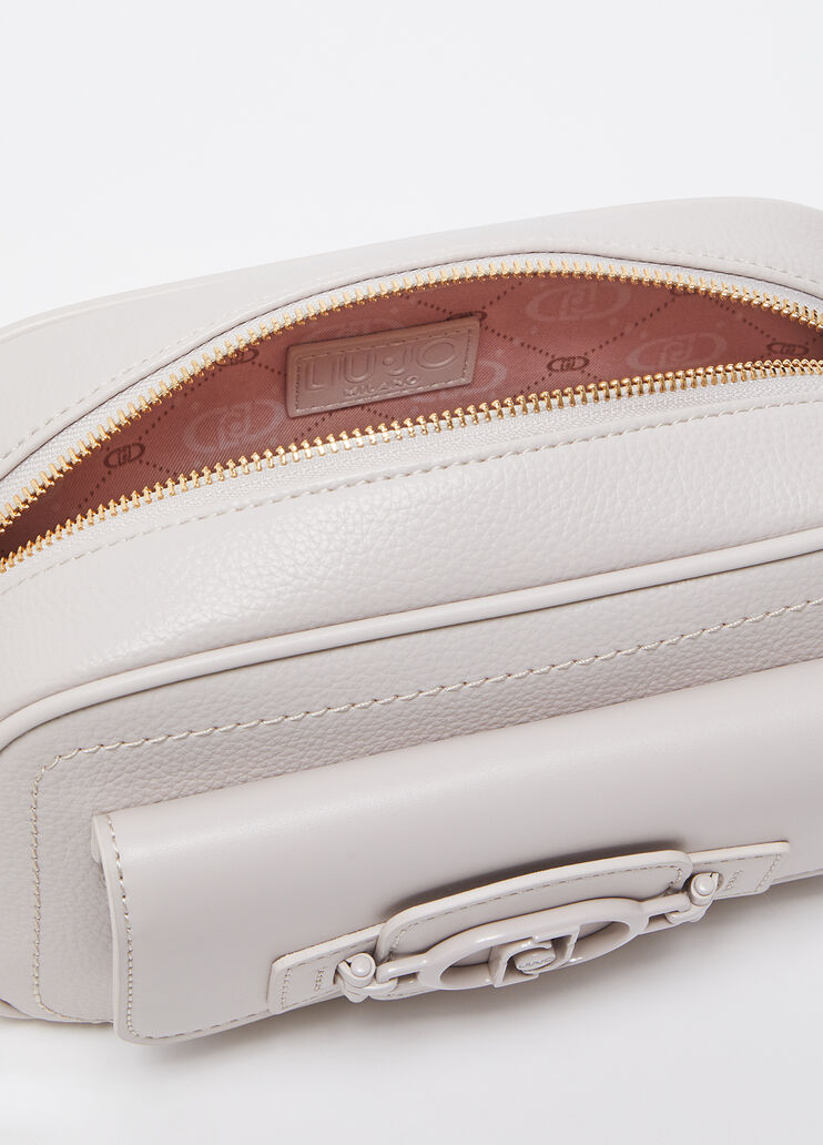 Sac à bandoulière format moyen avec logo beige Liu Jo - large image number 3 Sac à bandoulière format moyen avec logo beige Liu Jo - large image number 3