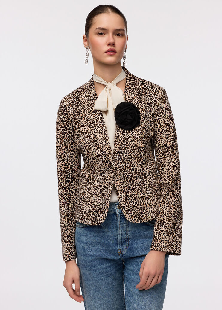 Blazer mit Animal-Print Animal-Print Liu Jo - large image number 0