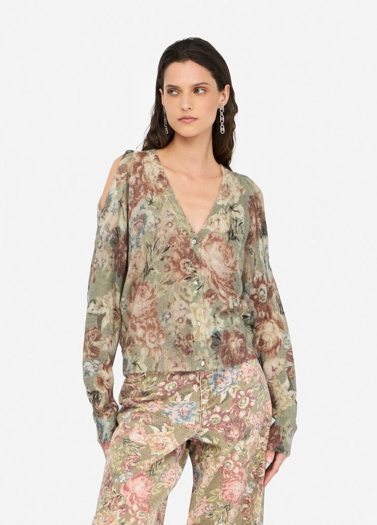 Cárdigan en mezcla de lana y alpaca estampado sanderson Liu Jo - medium Cárdigan en mezcla de lana y alpaca estampado sanderson Liu Jo - medium