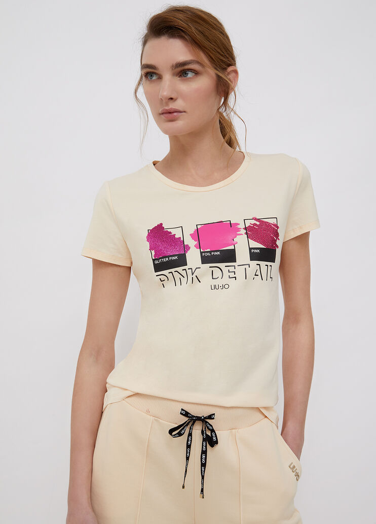 T-shirt with print light yellow/details Liu Jo - large image number 0 T-shirt with print light yellow/details Liu Jo - large image number 0