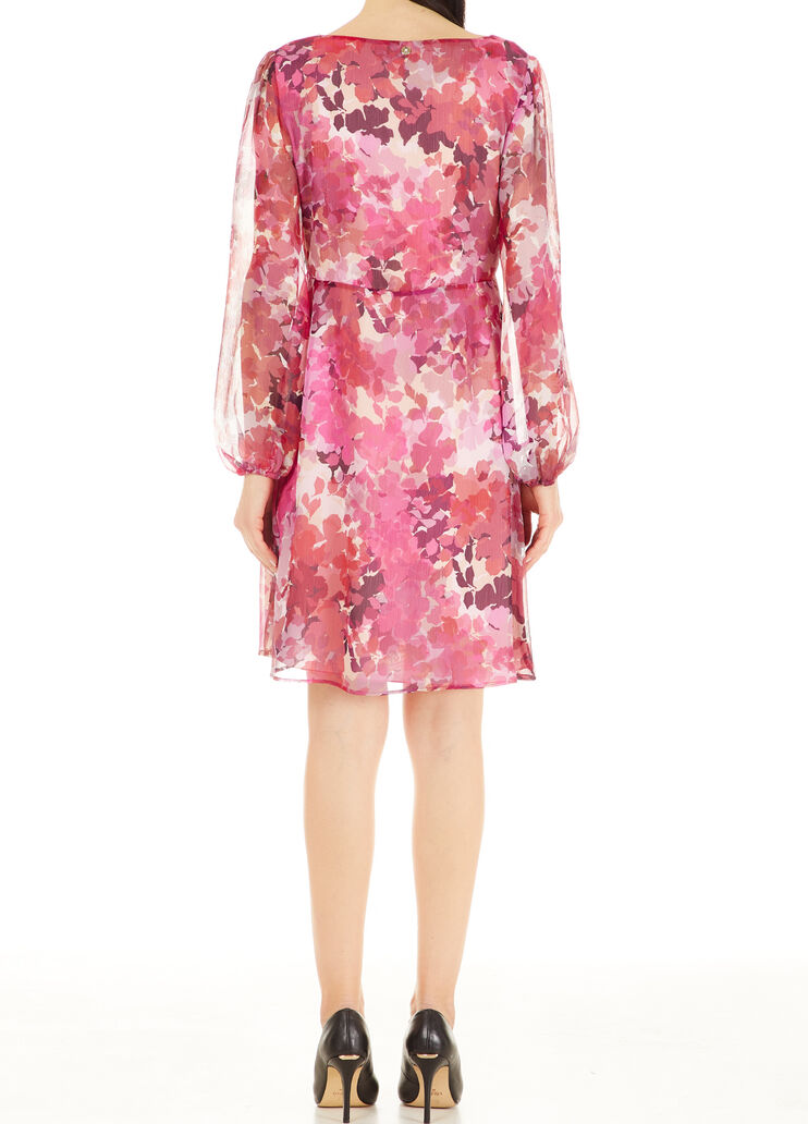 Short creponne dress Abstract flowers Liu Jo - large image number 1 Short creponne dress Abstract flowers Liu Jo - large image number 1