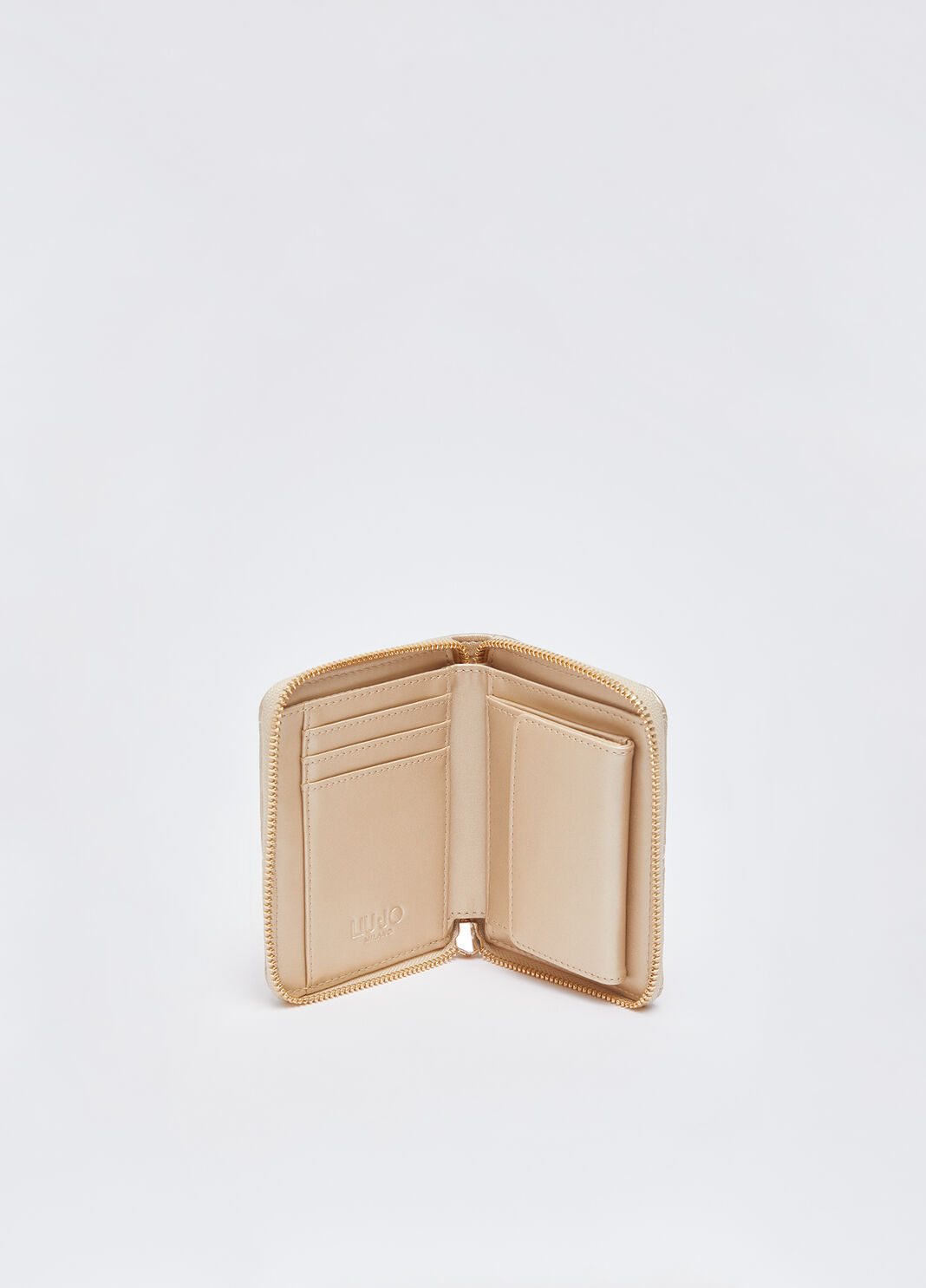 Маленькое портмоне с эффектом матлассе светло-золотистый Liu Jo - large image number 3