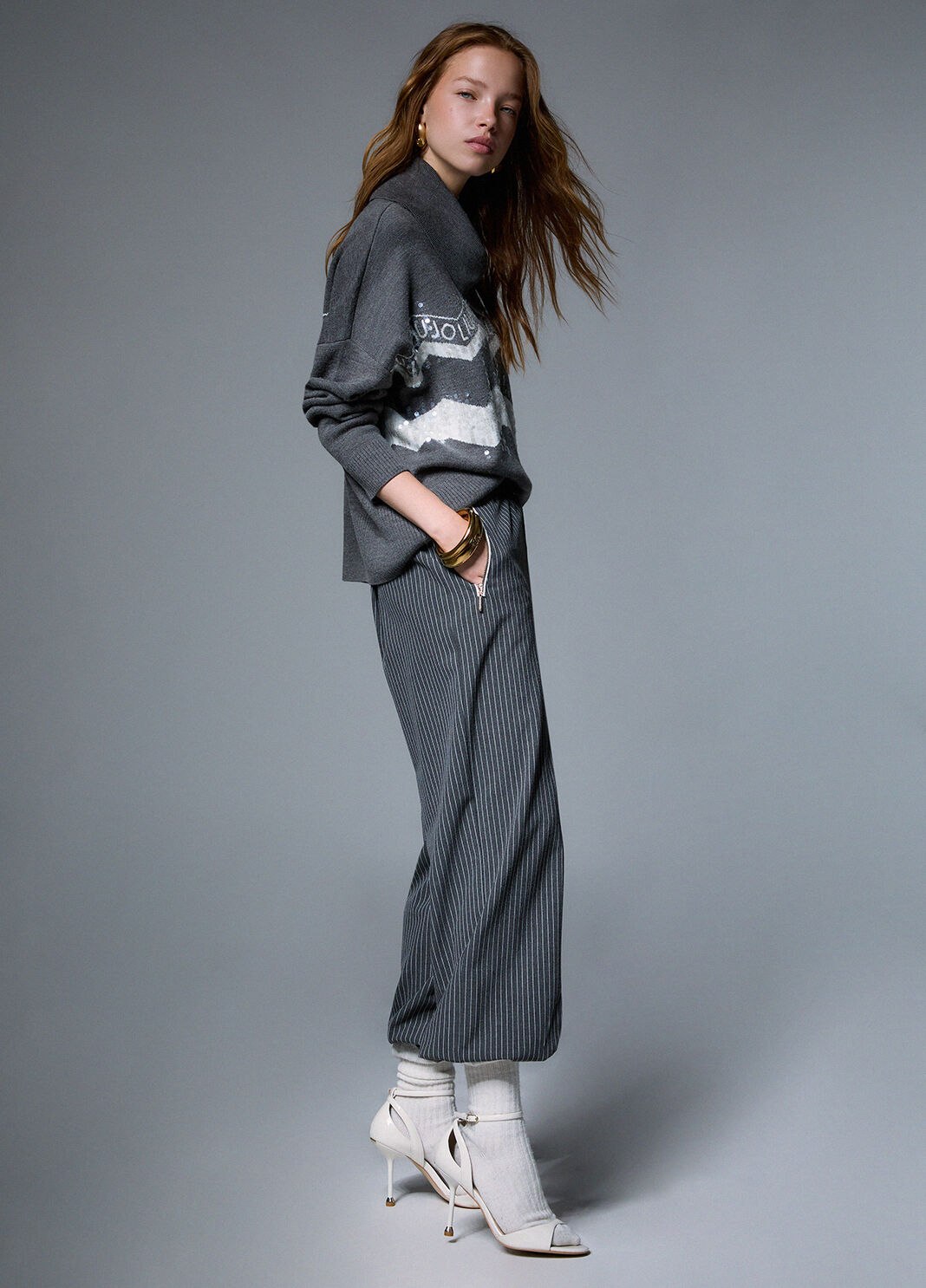 Striped jogging pants grey Liu Jo - large image number 3