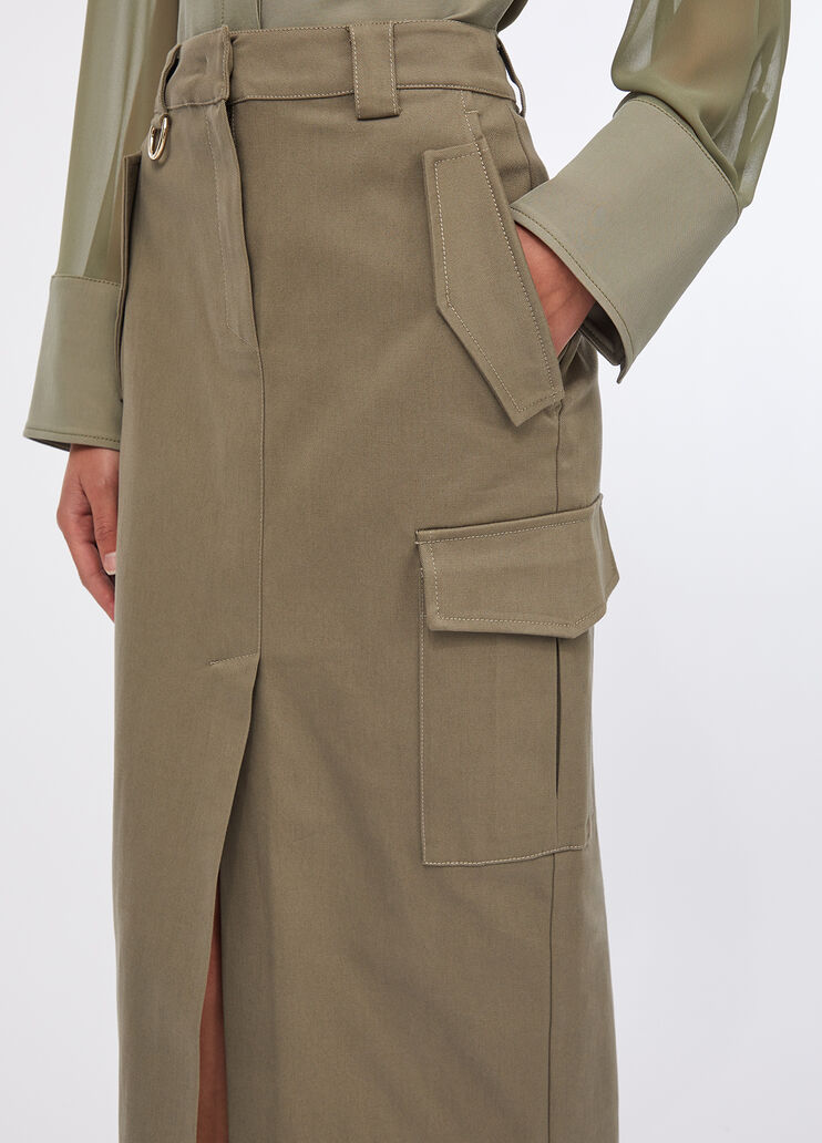 Cotton cargo skirt asparagus Liu Jo - large image number 3