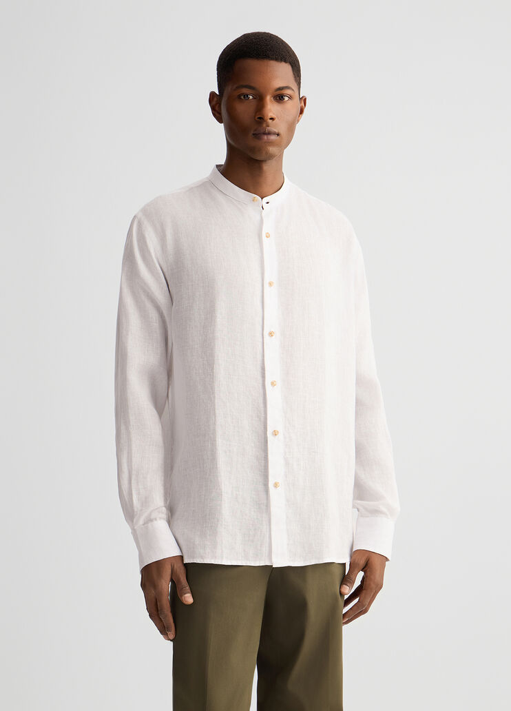 100% linen Mandarin-collar shirt white Liu Jo - medium 100% linen Mandarin-collar shirt white Liu Jo - medium